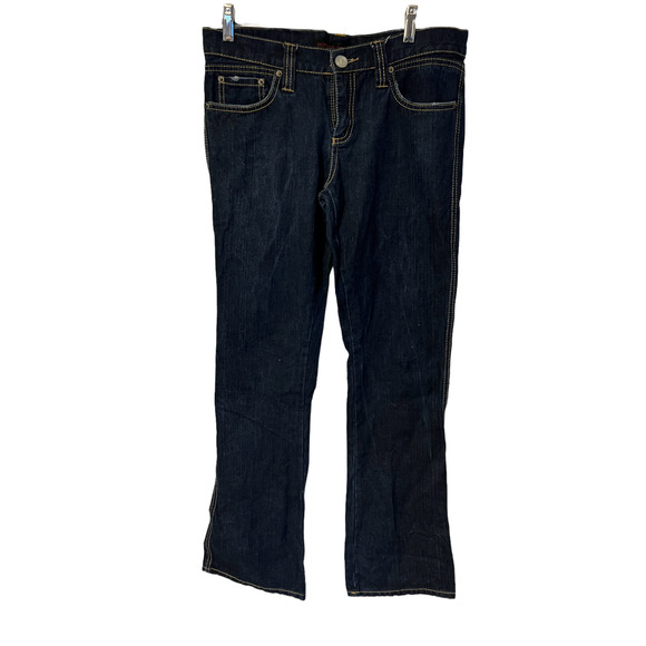 Buffalo David Bitton Stud Jeans Mens 28 Measures 32 x 32 Dark Wash Stitch